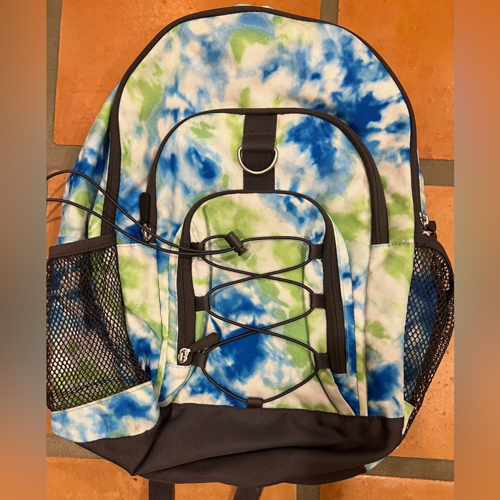 Pottery Barn Teen Blue and Green Tie-Dye Backpack